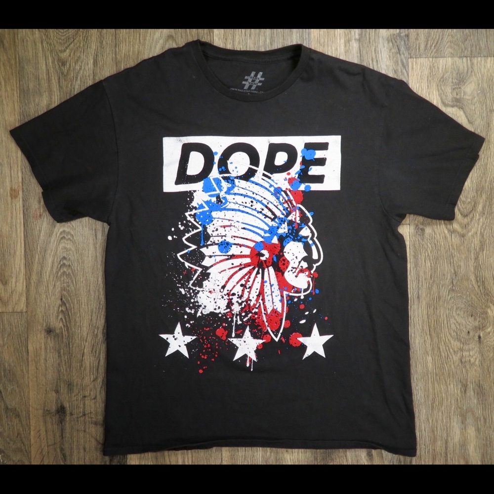 Mens Bailey Apparel Dope Indian Black Shirt Large